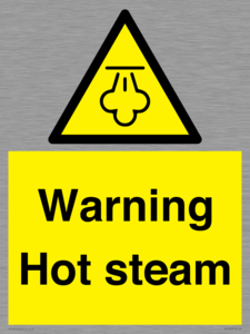 Warning Hot steam